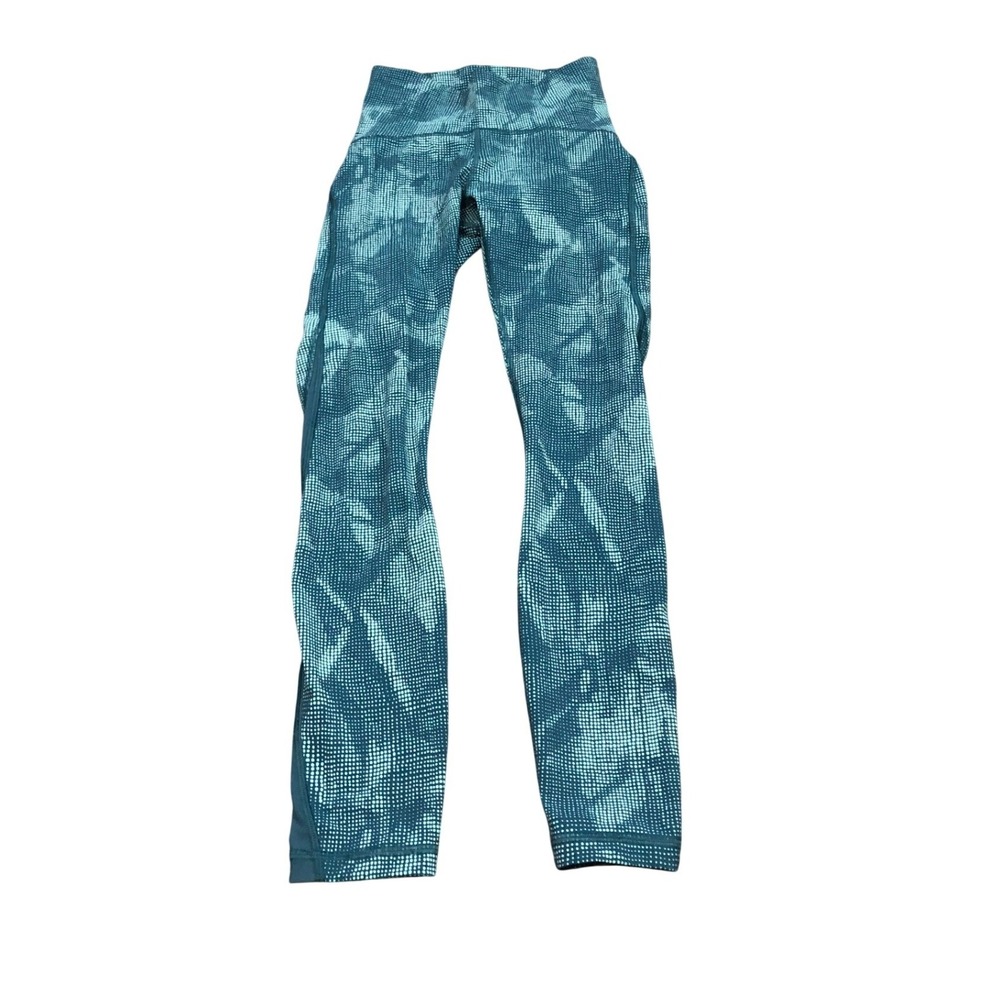 Lululemon‎ Women's Speed Up Leggings Illusion Tidal Teal Pockets Size 2